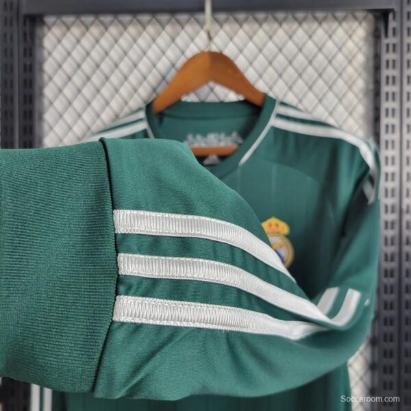 Retro Long Sleeve 2012/13 Real Madrid Third Green Jersey - Image 2