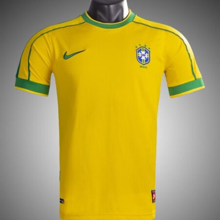 Retro 1998 Brazil Home Soccer Jersey
