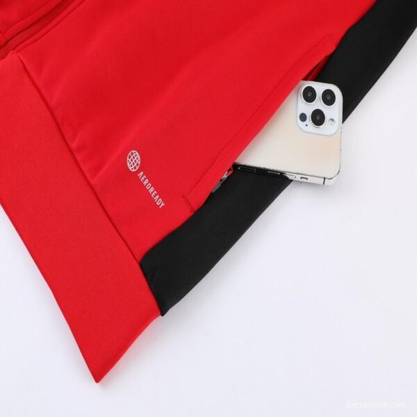 2023 Adidas Red Black Full Zipper Jacket +Pants - Image 7