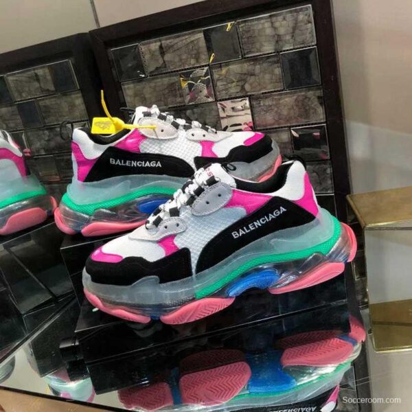 Men/Women Balenciaga Triple S MutiColor Clear Sole Black/Pink Sneaker Item 6380380 - Image 7