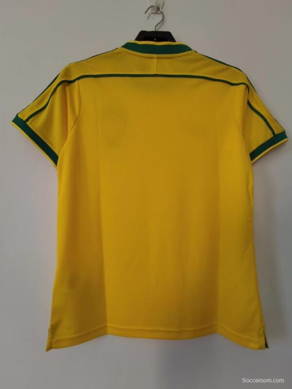 Retro 1998 Brazil Home Soccer Jersey - Image 2