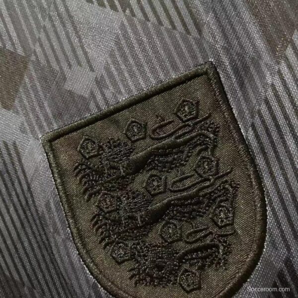 Retro 1990 England Away Black Soccer Jersey - Image 2