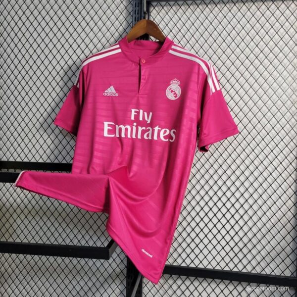 Retro 14-15 Real Madrid Away Pink Jersey - Image 2