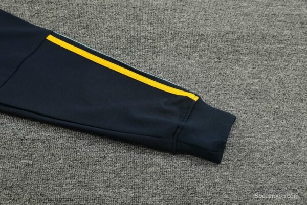 23/24 Real Madrid Navy Hoodie Half Zipper Jacket+ Pants - Image 2