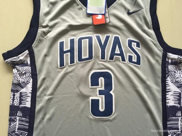 Allen Iverson 3 Hoyas College Gray Basketball Jersey - Image 3
