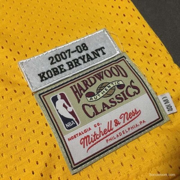 Men's Kobe Bryant Yellow Retro Classic Team Jersey - Image 11