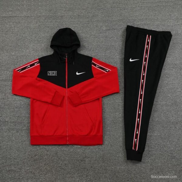 23/24 NIKE Black/Red Full Zipper Hooide Jacket+Pants - Image 11