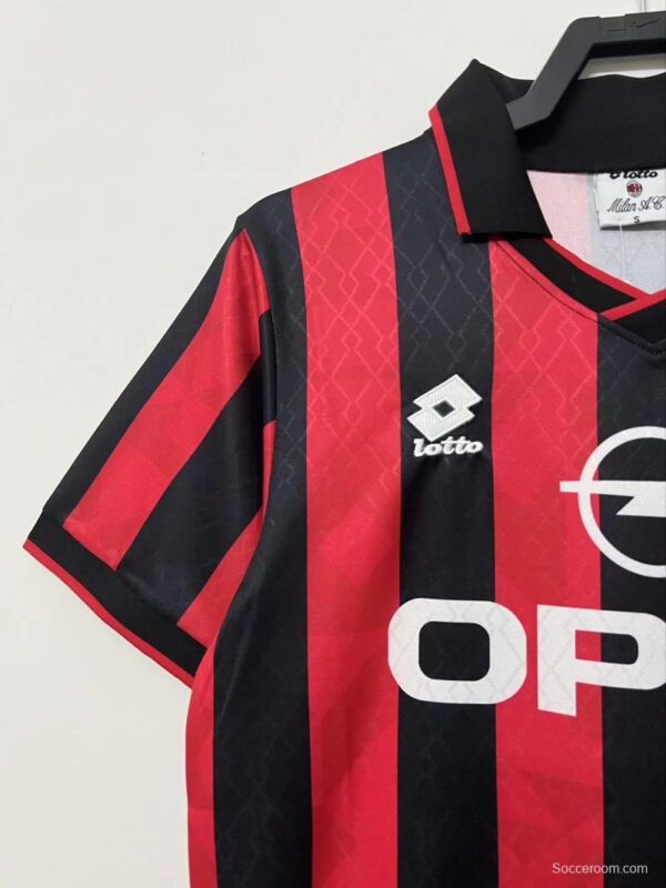 Retro 95/96AC Milan Home Soccer Jersey - Image 5