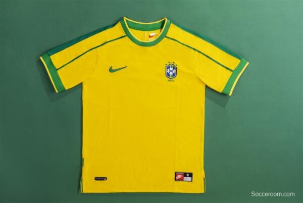 Retro 1998 Brazil Home Soccer Jersey - Image 9