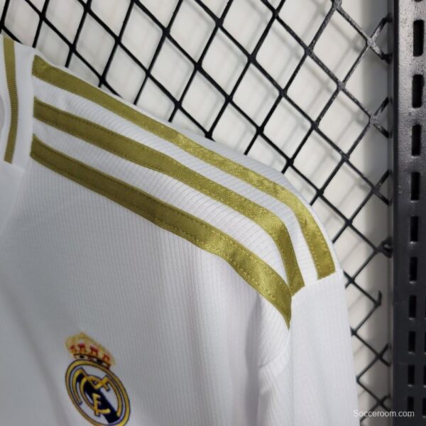 Retro19-20 Real Madrid Home Long Sleeve Jersey - Image 7