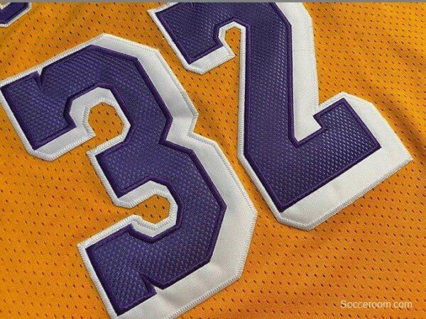 Men's Earvin Johnson Yellow Retro Classic Team Jersey - Image 2