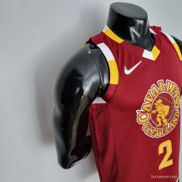 2022 Cleveland Cavaliers Irving#2 Urban Edition Red NBA Jersey - Image 6