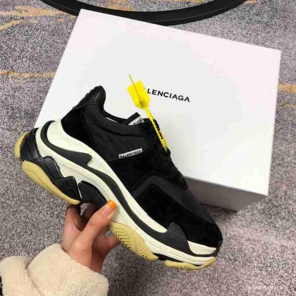 Men Balenciaga Triple-S 2 Yellow Black Sneaker - Image 8