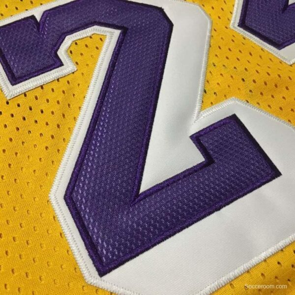 Men's Kobe Bryant Yellow Retro Classic Team Jersey - Image 4