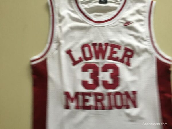 Kobe Bryant 33 Lower Merion High School White Basketball Jersey - Image 4