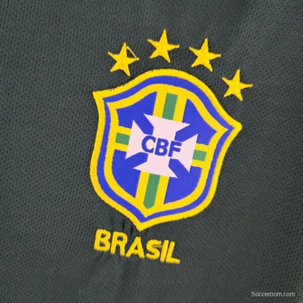 Retro Goalkeeper Brazil 1998 Dark Green Jersey - Image 11