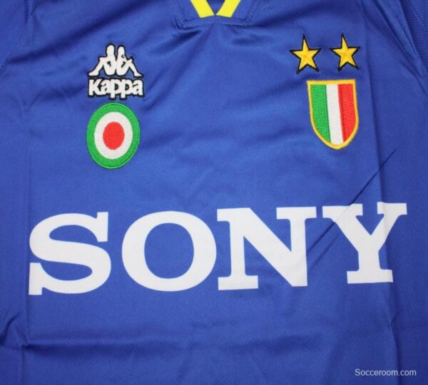 Retro 95/96 Juventus Away Blue Long Sleeve Jersey - Image 14