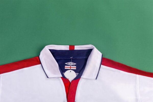 Retro 2004 England Home Soccer Jersey - Image 5