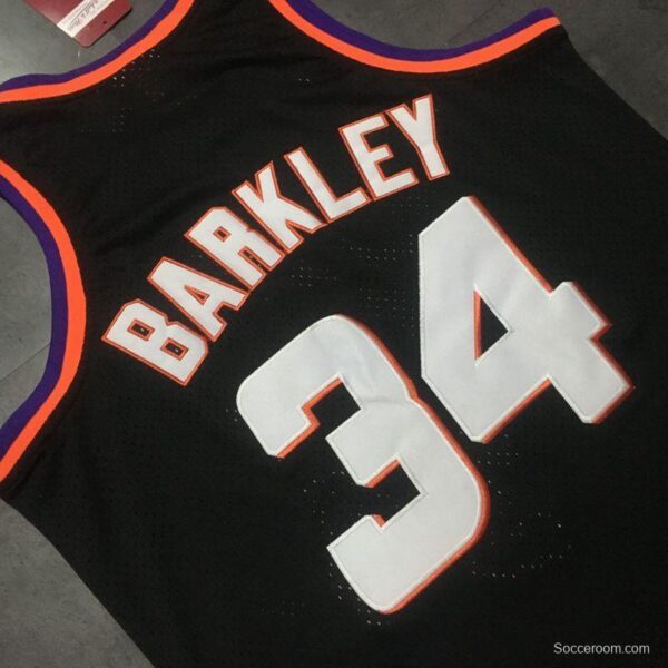 Men's Charles Barkley Black Retro Classic Team Jersey - Image 8