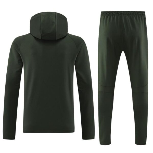 23/24 Barcelona Dark Green Hoodie Half Zipper Jacket+ Pants - Image 11
