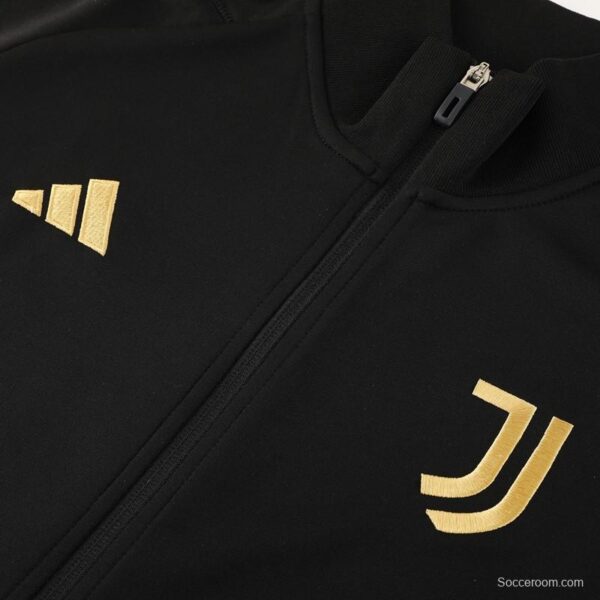 23/24 Juventus Black Full Zipper Jacket+Pants - Image 2