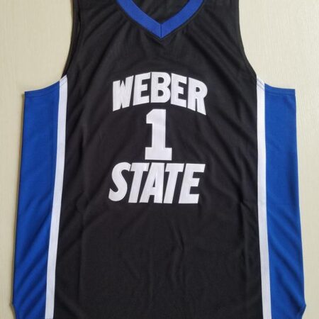 Damian Lillard 1 Weber State College Black Basketball Jersey