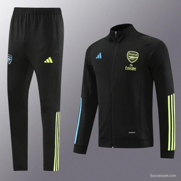 23/24 Arsenal Black/Green Full Zipper Jacket+Pants - Image 21