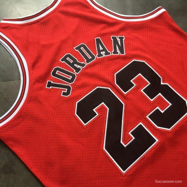Men's Michael Jordan Red Retro Classic Team Jersey - Image 10