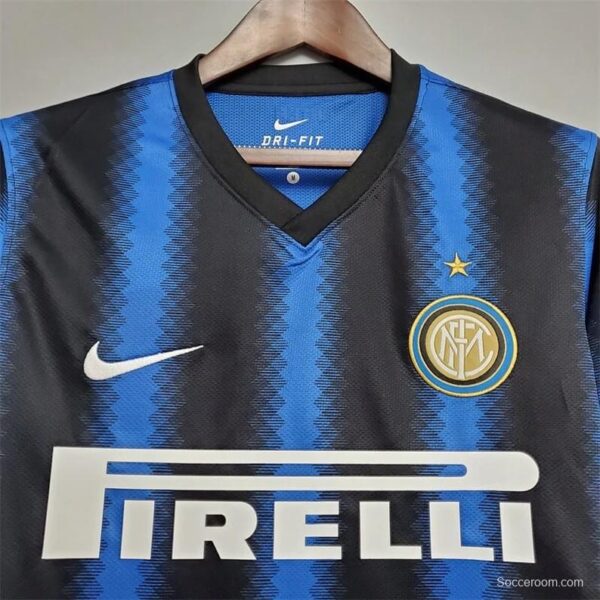 Retro 10/11 Inter Milan Home Long Sleeve Jersey - Image 8