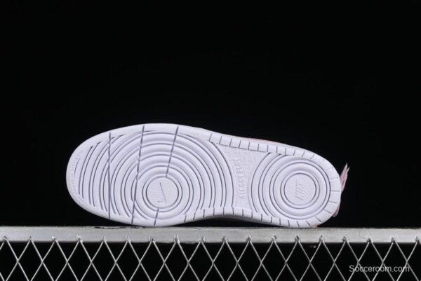 Nike Court Borough Rose Pink Customized  Non-Slip Wear-Resistant Low-Top Sneakers - Image 3