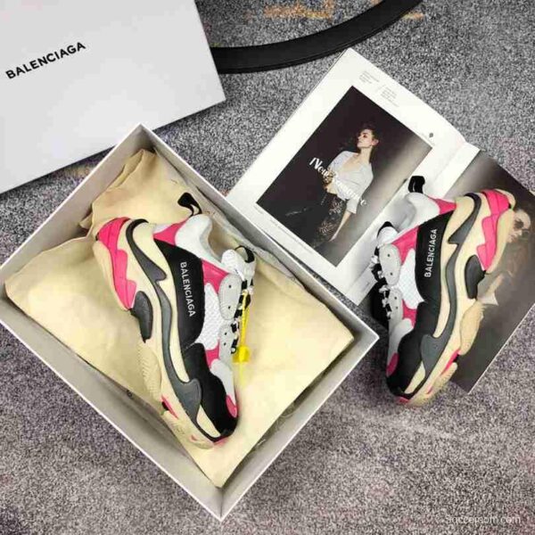 Men Balenciaga Triple-S Sneaker White/Black/Purple - Image 7