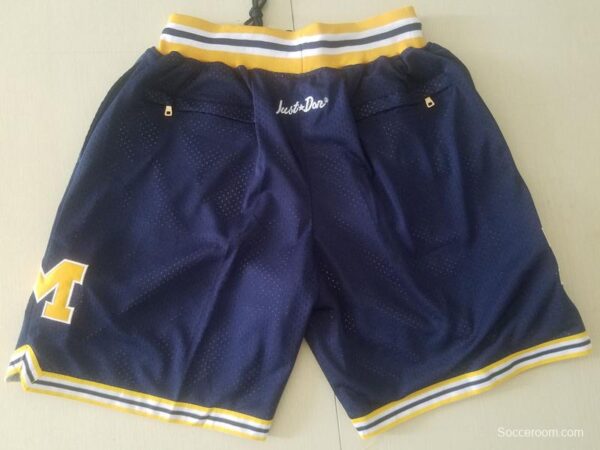 Michigan State College Navy Blue Basketball Shorts - Image 3
