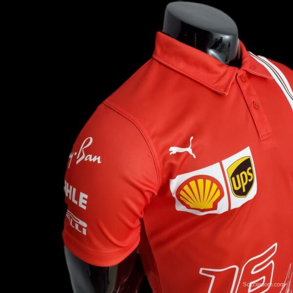 F1 Formula One 2022 Ferrari Polo Red - Image 2