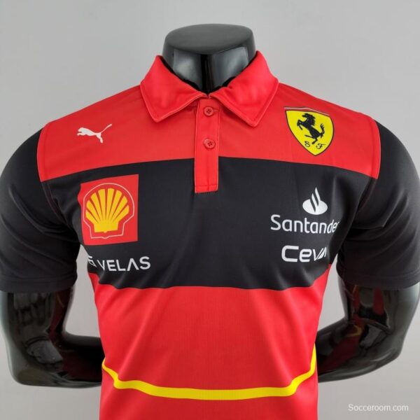 2022 F1 Ferrari Red/Yellow Polos #0006 - Image 6