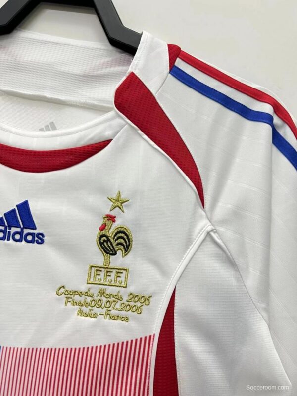Retro 2006 France Away Soccer Jersey With 06 World Cup Patch - Image 2