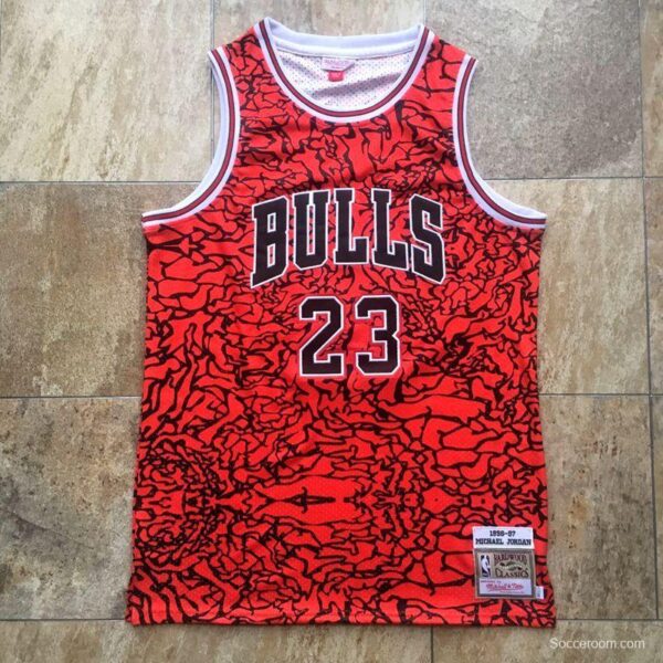 Men's Michael Jordan Red Retro Classic Team Jersey - Image 10
