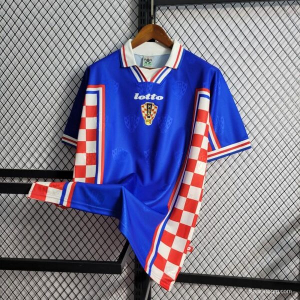 Retro 1998 Croatia Away Blue Jersey - Image 3