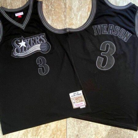 Men's Allen Iverson Black Retro Classic Team Jersey