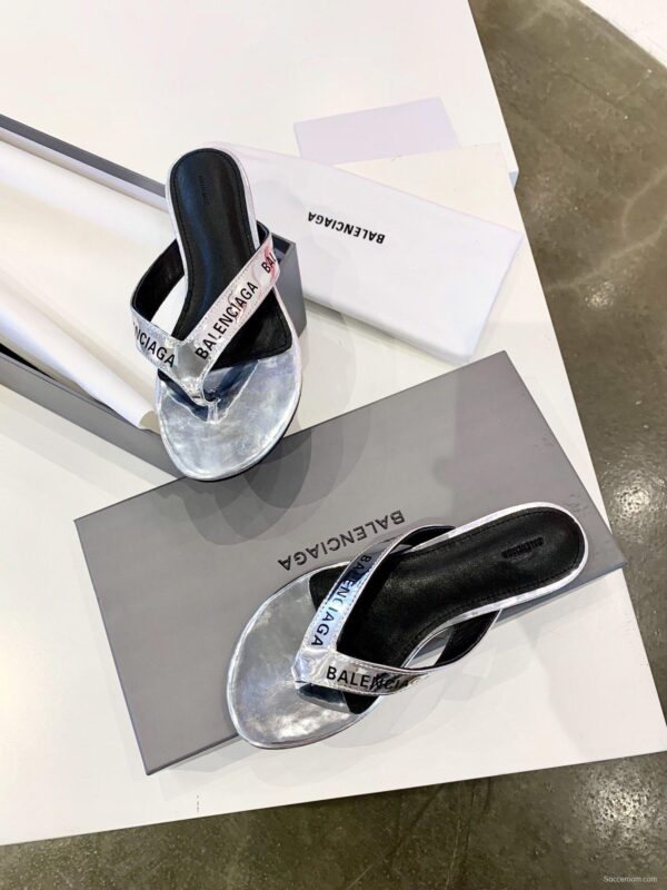 3 Color Men/Women Balenciaga Slipper White/Black/Silver - Image 5