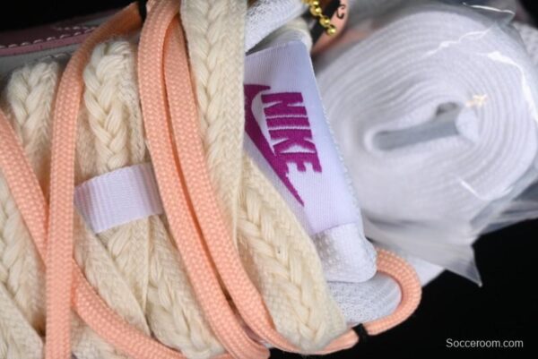 Nike Court Borough Rose Pink Customized  Non-Slip Wear-Resistant Low-Top Sneakers - Image 9