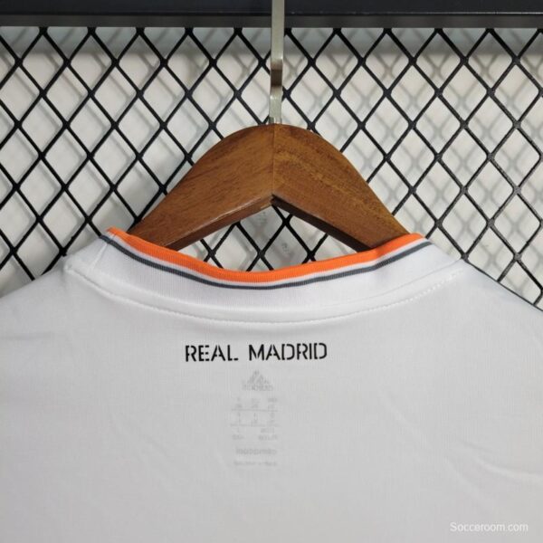 Retro 13-14 Long Sleeve Real Madrid Home Jersey - Image 5