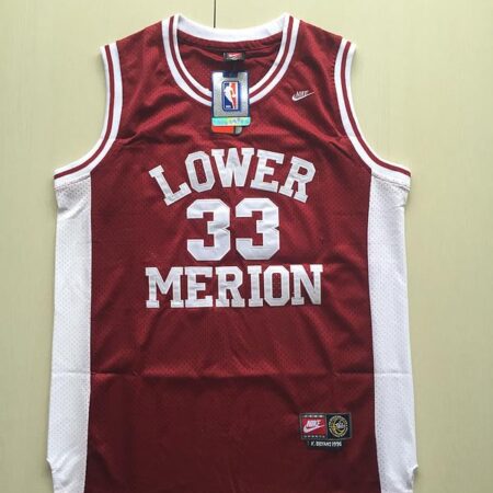 Kobe Bryant 33 Lower Merion High School Red Basketball Jersey