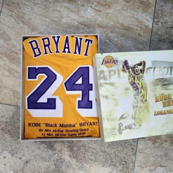 Men's Kobe Bryant Yellow Retro Classic Team Jersey - Image 4