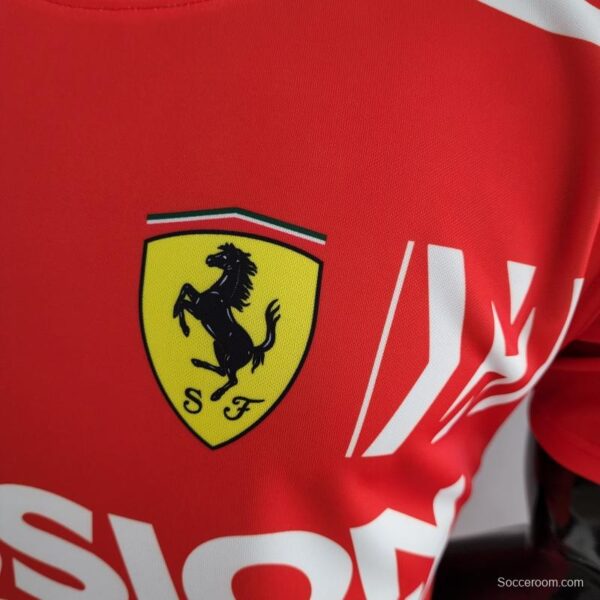 2022 F1 Ferrari  RED T-shirts Full Sponsor #0007 - Image 7