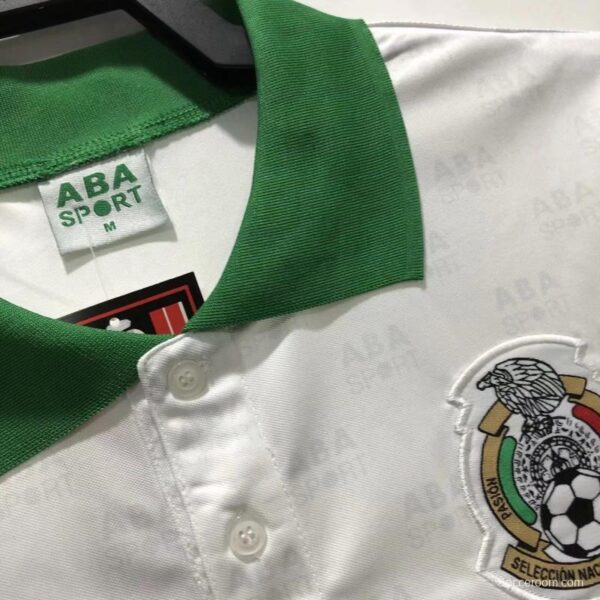 Retro 1995 Mexico Away White Soccer Jersey - Image 4