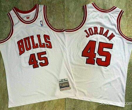 Men's Michael Jordan White Retro Classic Team Jersey
