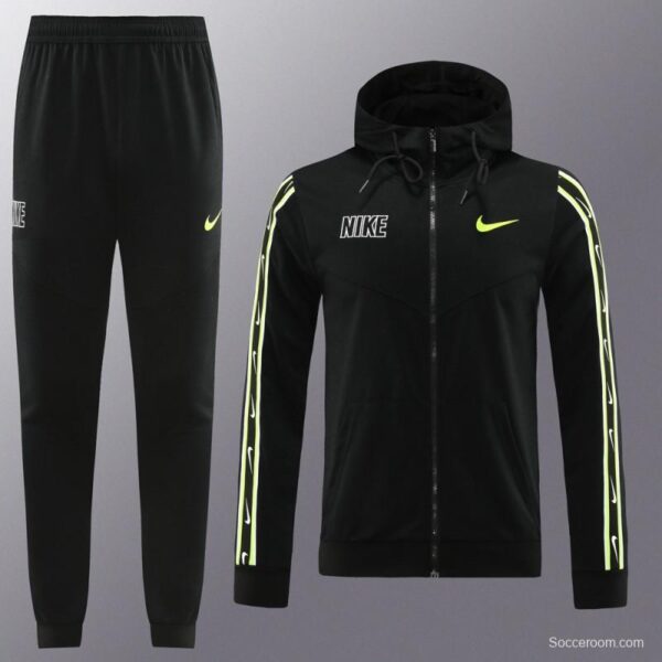 23/24 NIKE Black/Green Full Zipper Hooide Jacket+Pants - Image 21