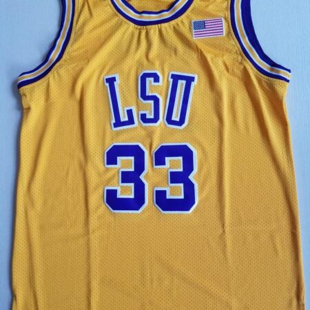 Shaquille O'Neal 33 LSU College Yellow Basketball Jersey