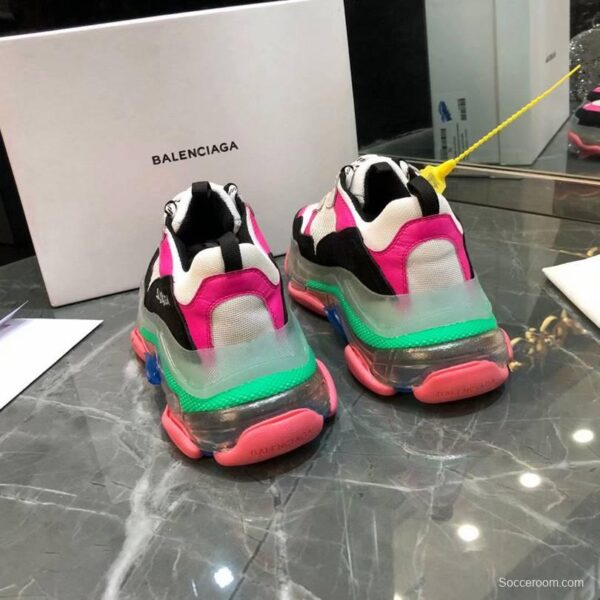 Men/Women Balenciaga Triple S MutiColor Clear Sole Black/Pink Sneaker Item 6380380 - Image 3