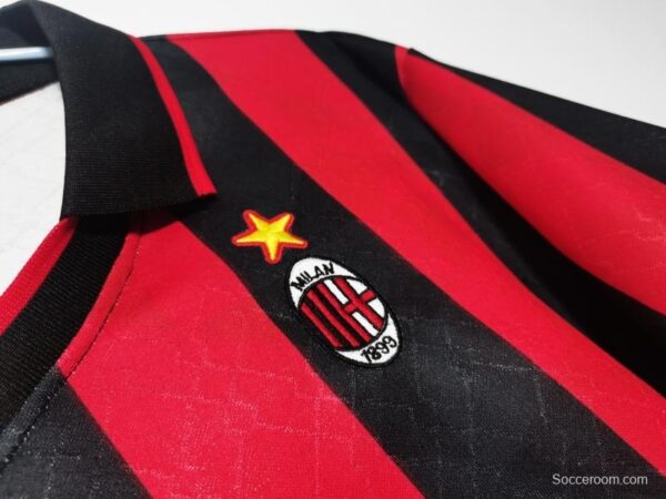 Retro 1995/96 AC Milan Home Soccer Jersey - Image 6
